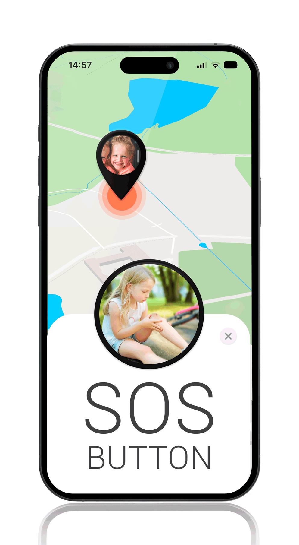 Mockup FINDER Portal PAJ GPS Tracker for kids with sos button