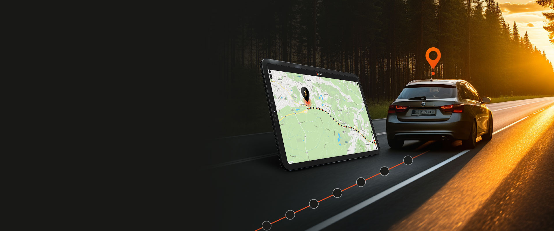 a-moving-car-on-the-road-which-has-a-GPS-Tracker-installed-in-it